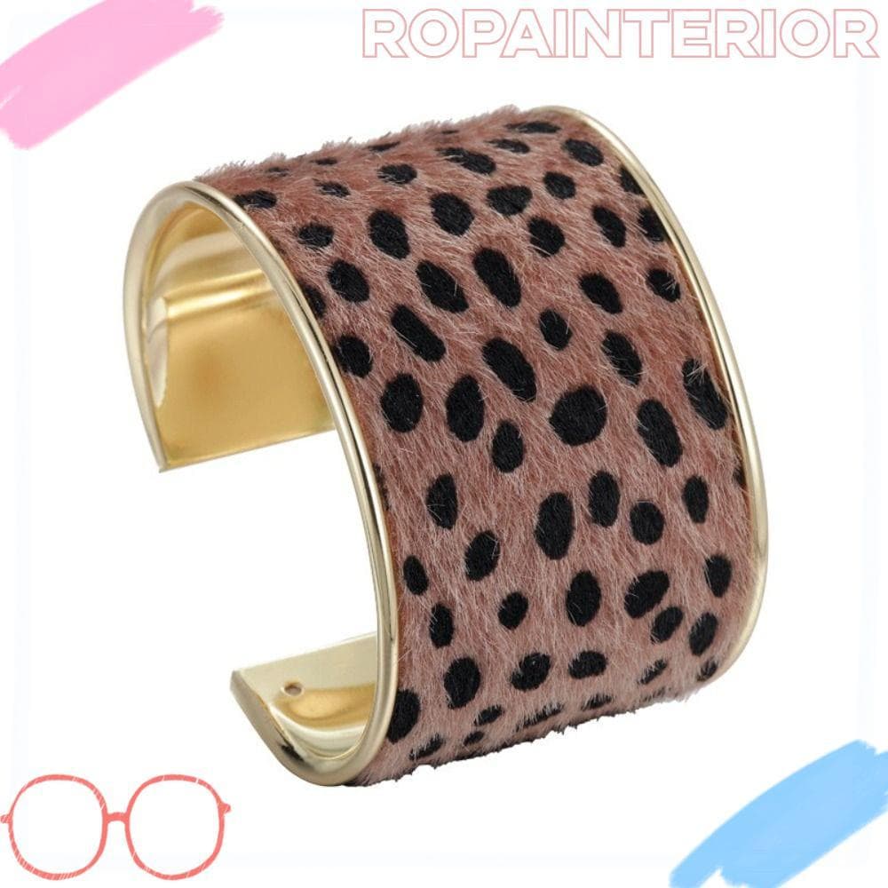 Pulseiras Com Estampa De Leopardo ROPAINTERIOR , De Abertura Design De Punho Aberto De Joias De Liga , Estilo Personaliz