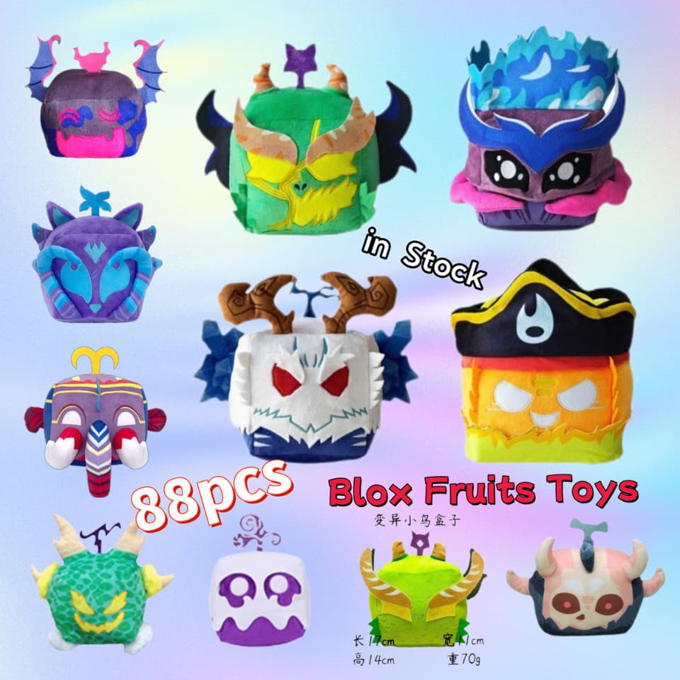 Novo Brinquedo de Pelúcia BTC Blox Fruits, Boneco Engraçado Blox Box, Presente de Aniversário para Crianças IHML