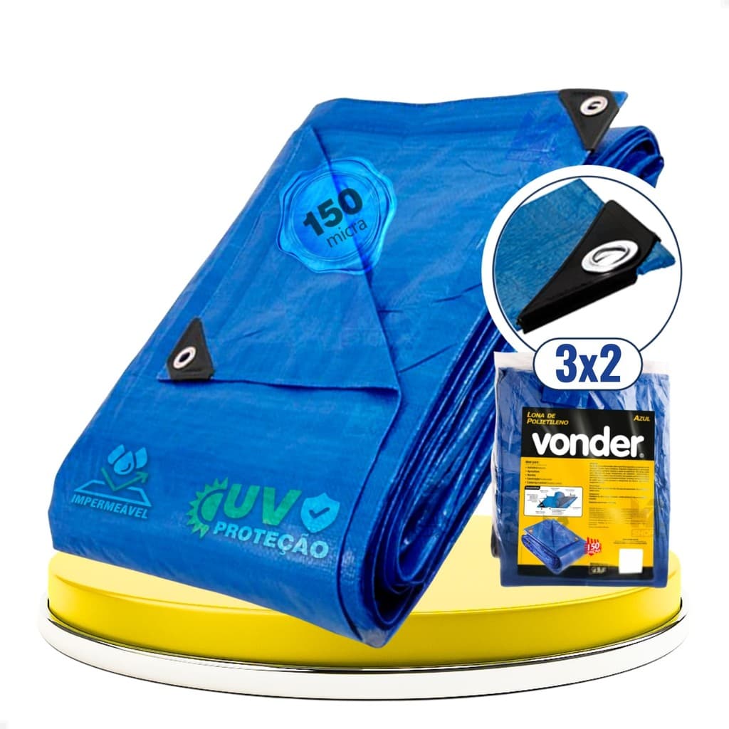 LONA POLIETILENO AZUL 3X2 150 MICRAS VONDER REF 6129032000