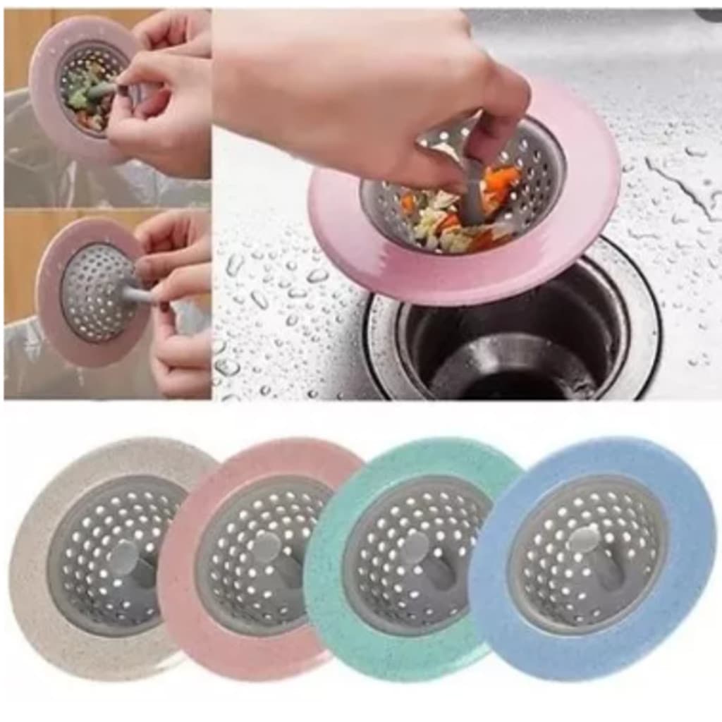 Ralo De Silicone Para Pia Com Base De Plástico 11cm - Cores Sortidas