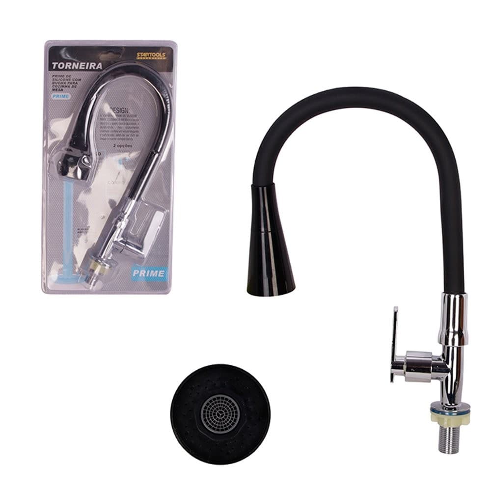 Torneira de Cozinha de Mesa Mono Prime de Silicone com Ducha