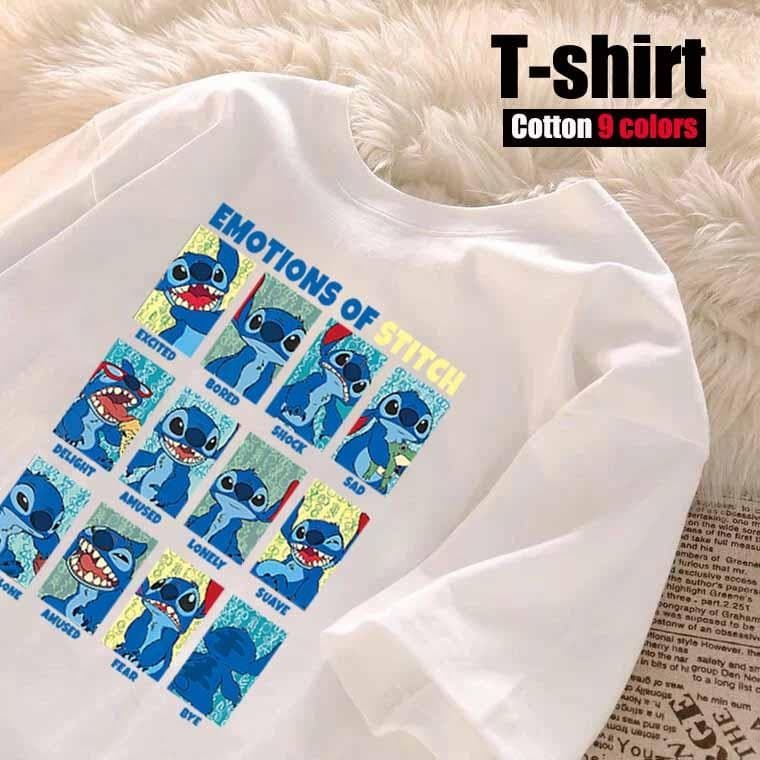 Camiseta Feminina 100 % Algodão 2025 Verão Nova Estampa De Desenho Animado top Gola Redonda oversized Solta Tendência De
