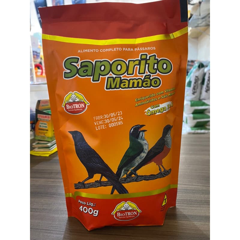 Saporito mamão Biotron 400g - ENTREGA IMEDIATA