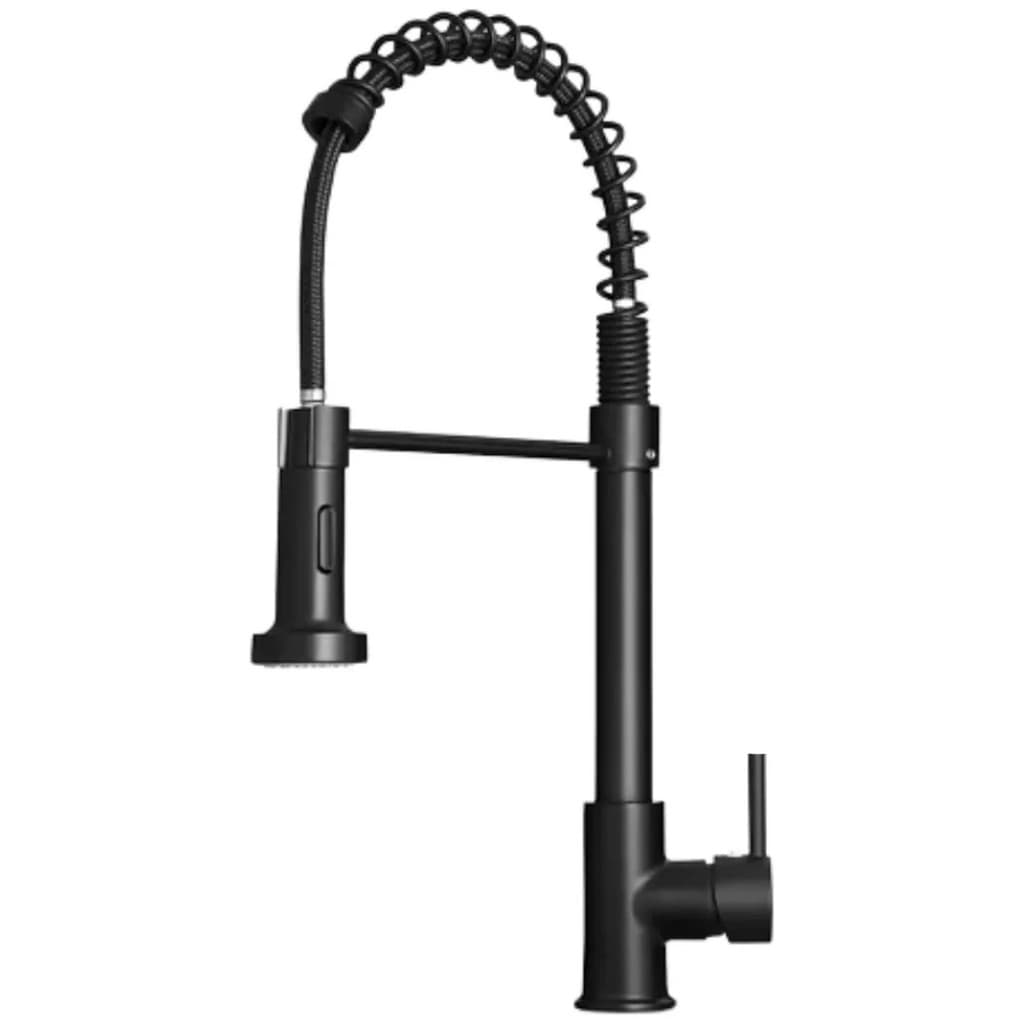 Torneira Gourmet P/ Cozinha Água Fria Bancada Flexível Luxo Acabamento Fosco Cor Preto