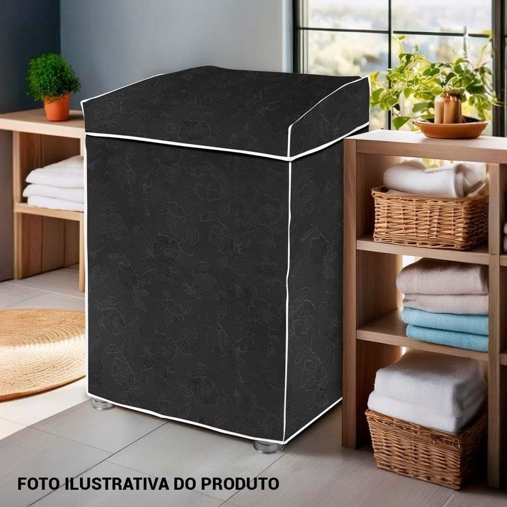 Capa P/ Máquina de Lavar Couronil Floral Abertura Superior Consul Electrolux Brastemp ENVIO IMEDIATO