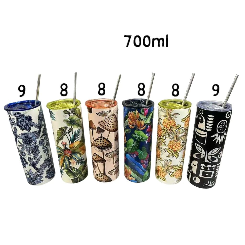 Copo Térmico 700ml a Vácuo Tampa com canudo Cerveja Chopp Presente Dia dos pais Café bebidas geladas quentes inox