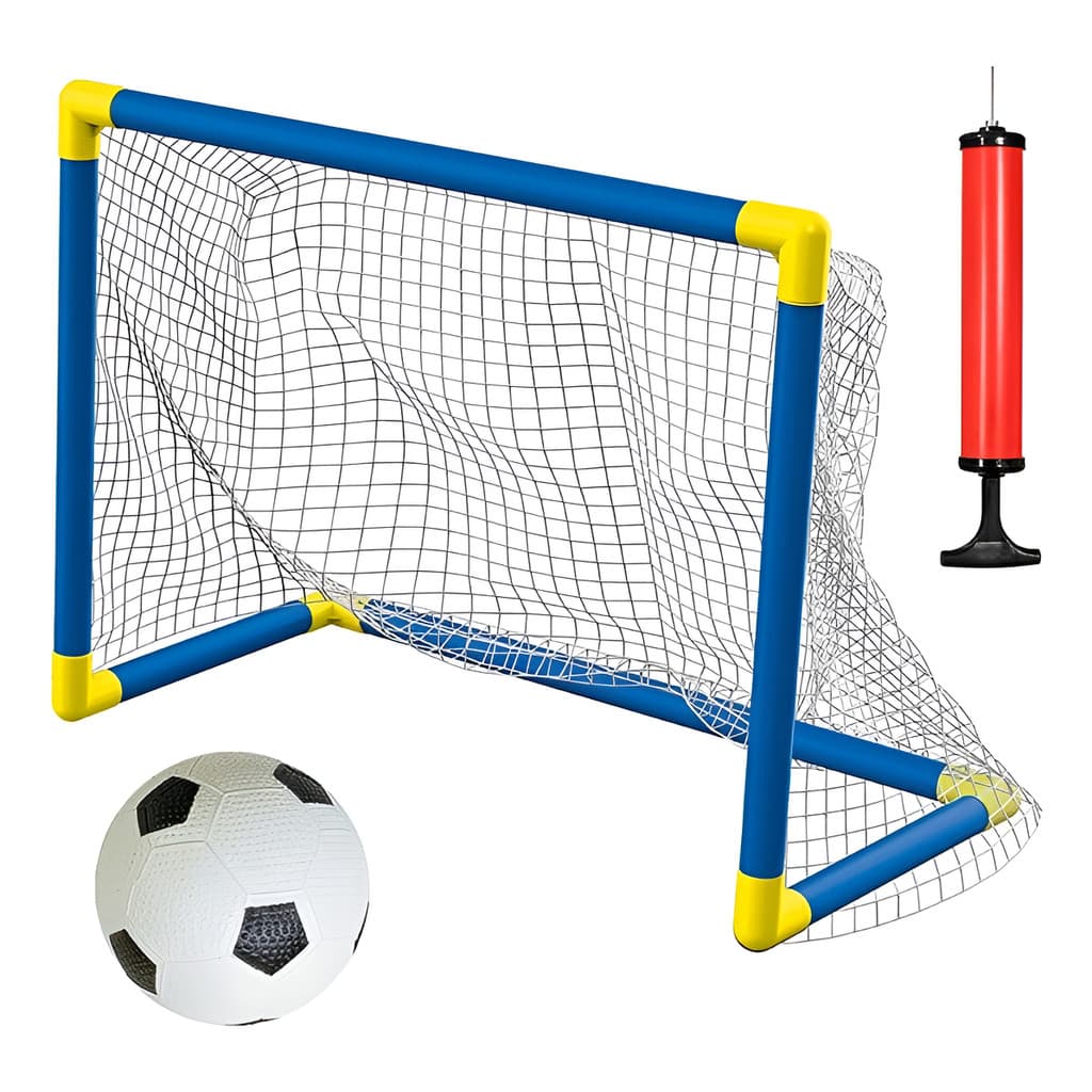 Kit  Mini Traves Golzinhos De Futebol Infantil Rede E Bolas Promoção