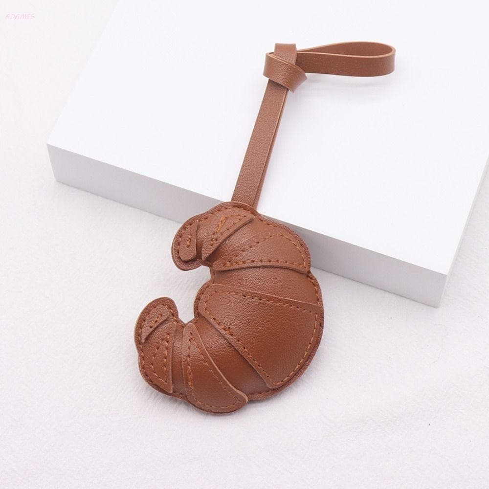 Chaveiro ADAMES Croissant , De Couro PU Para Carro , Cabide , Pingente De Bolsa De Desenho Animado Da Moda Masculina