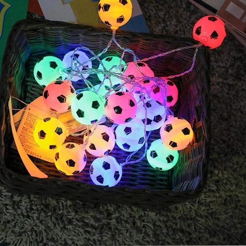 Bolas De Futebol Luzes Da Corda 10 LED Guirlanda Quarto Casa Festa De Casamento Decorativas De Natal Para Bar Clube
