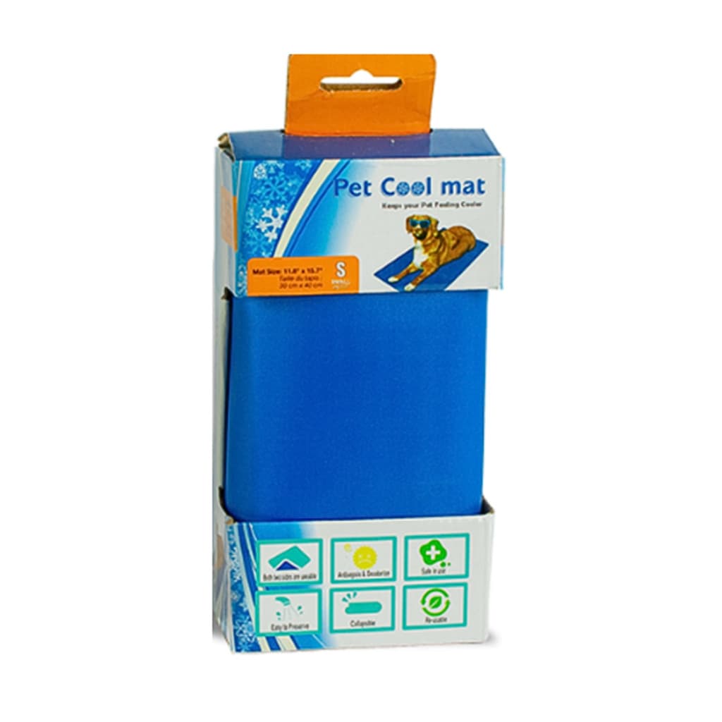 Tapete Gelado Pet Cachorro Gato Grande 90x50 Durável Gel Cor Azul
