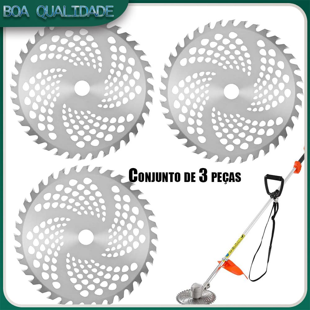 3x 10 polegadas 40 dentes lâmina para aparador de mato. Boa para aparadores de ervas daninhas.