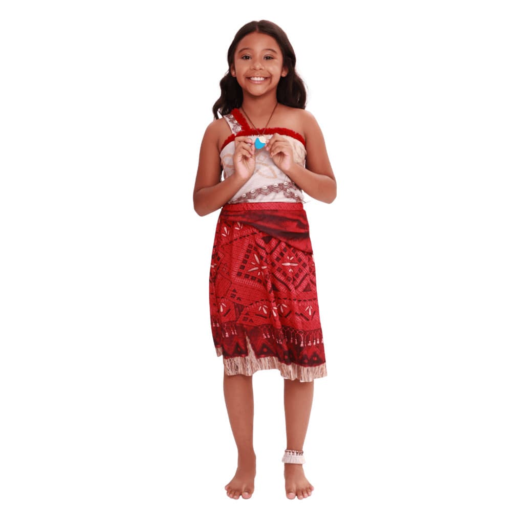 Fantasia Moana 2 - Top, Saia, Tornozeleira e Colar