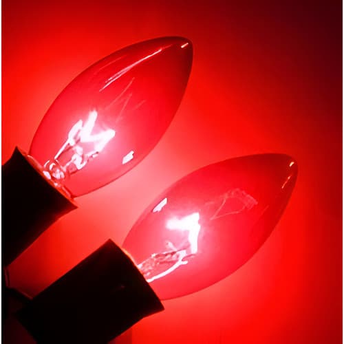 Lampada incandescente chupeta e14 7w 220v vermelha