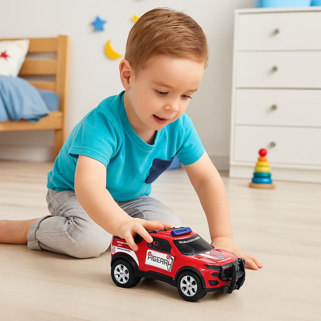 Caminhonete Bombeiro Veículo Infantil Brinquedo Carrinho Criança Presente  Dirigir Menino