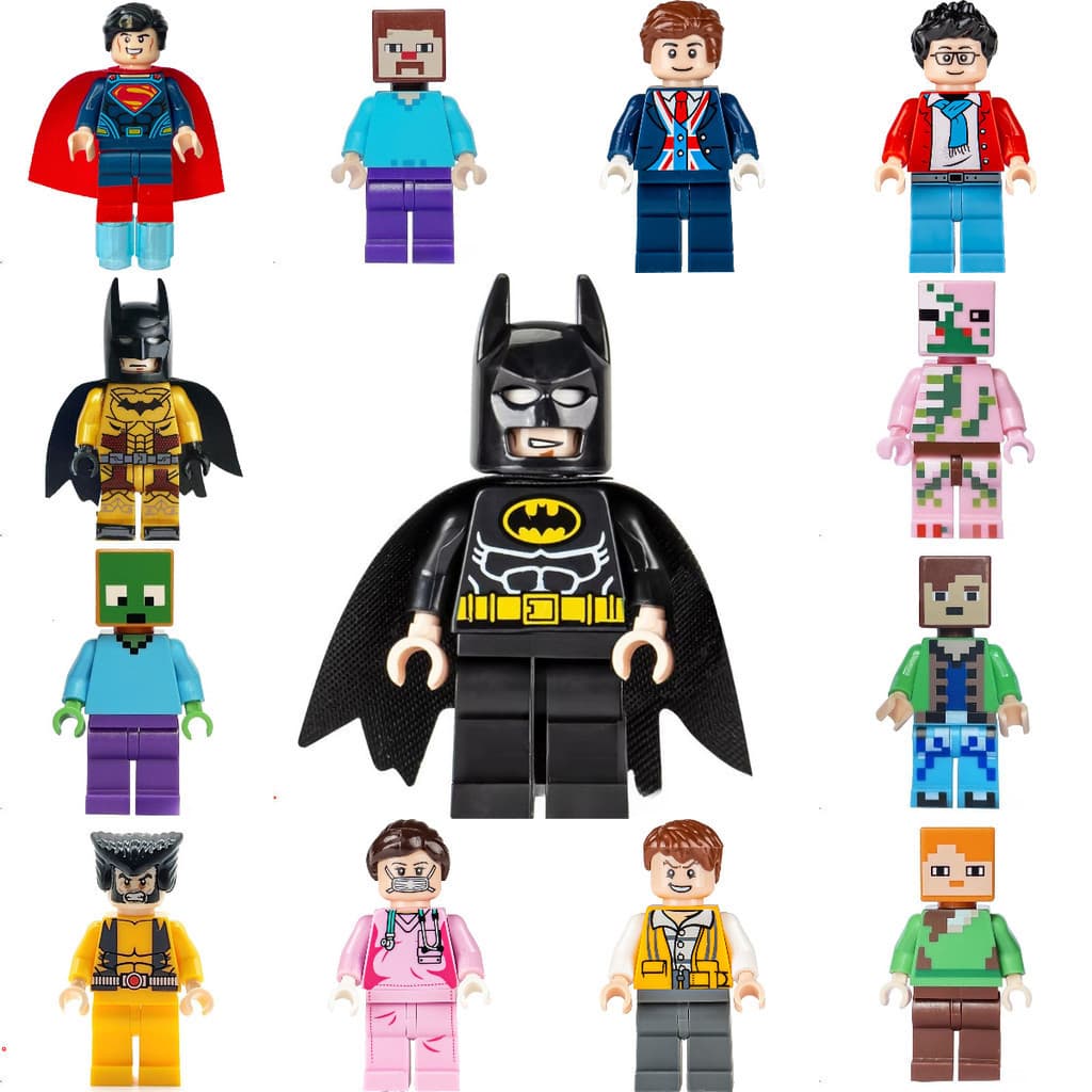 Blocos de construção de bonecos de ação brinquedos infantis