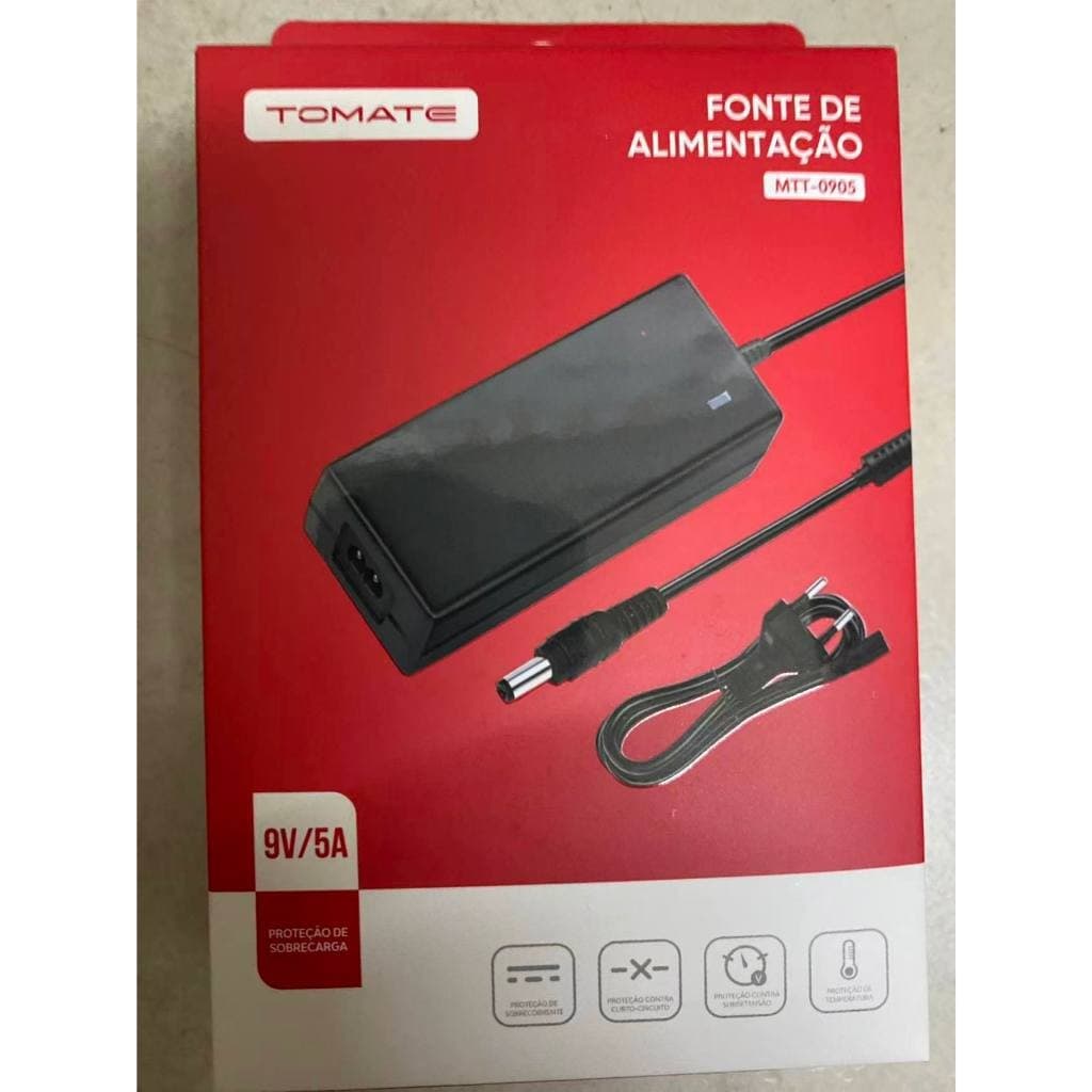 Fonte De Energia Bivolt 9v 2a 5a  Com Plug P4 2,1mm