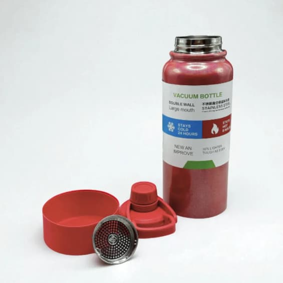 Garrafa Térmica Brilhante 1000ml Esportiva E Resistente Com Filtro De Inox