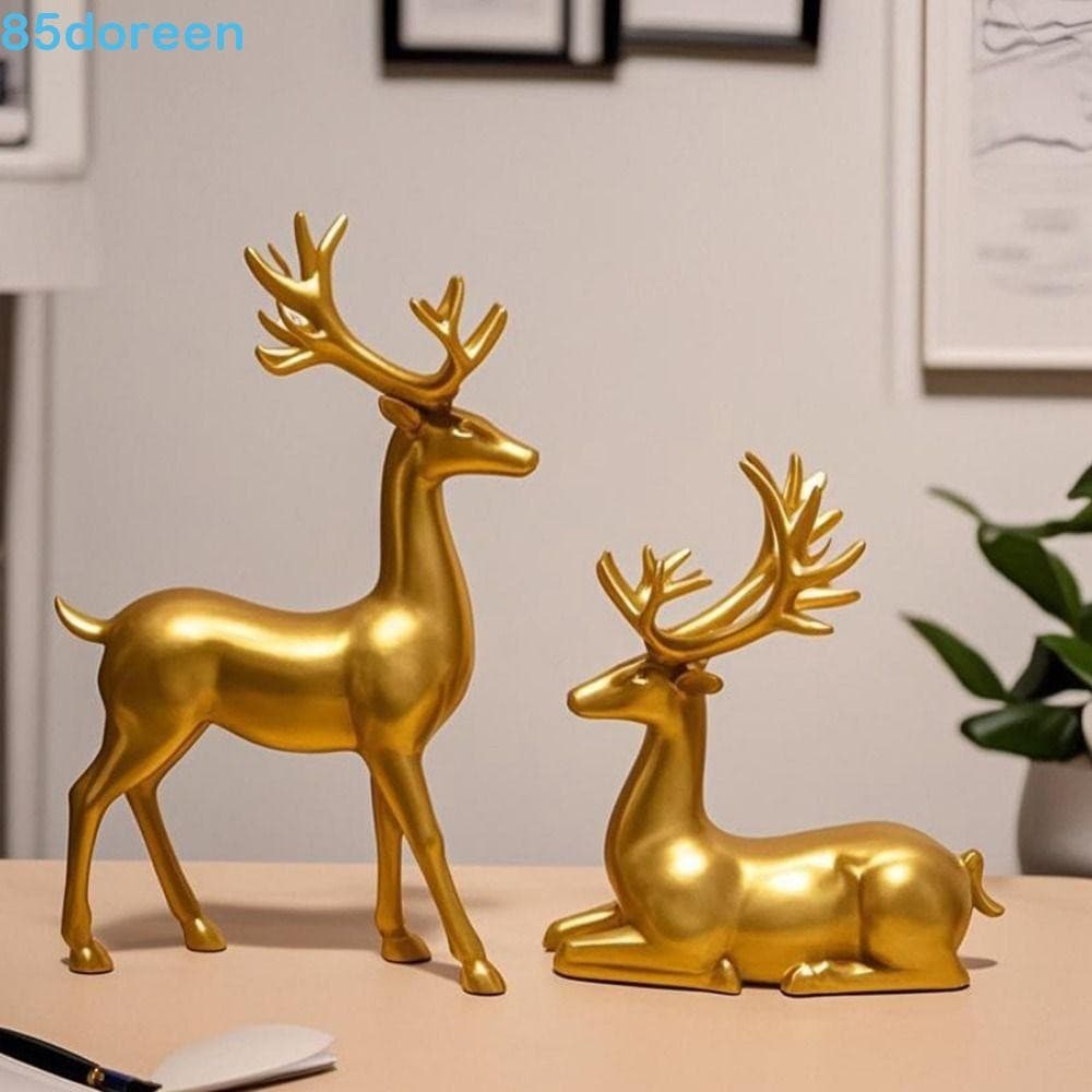 DOREEN1 Ornamento De Mesa De Cervo , Escultura De Rena Moderna Criativa , Estátua De Veado De Natal Durável E Requintada