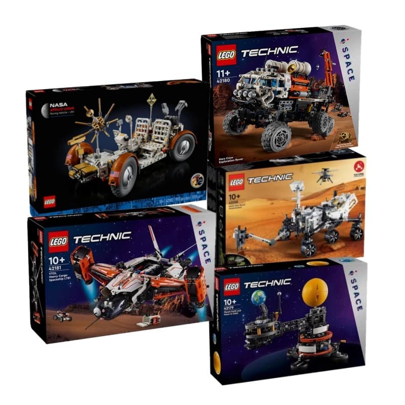 Lego blocos de construção conjunto mecânico 42179 lua terra pista 42182 Mars lua detecção veículo 42181 espaço