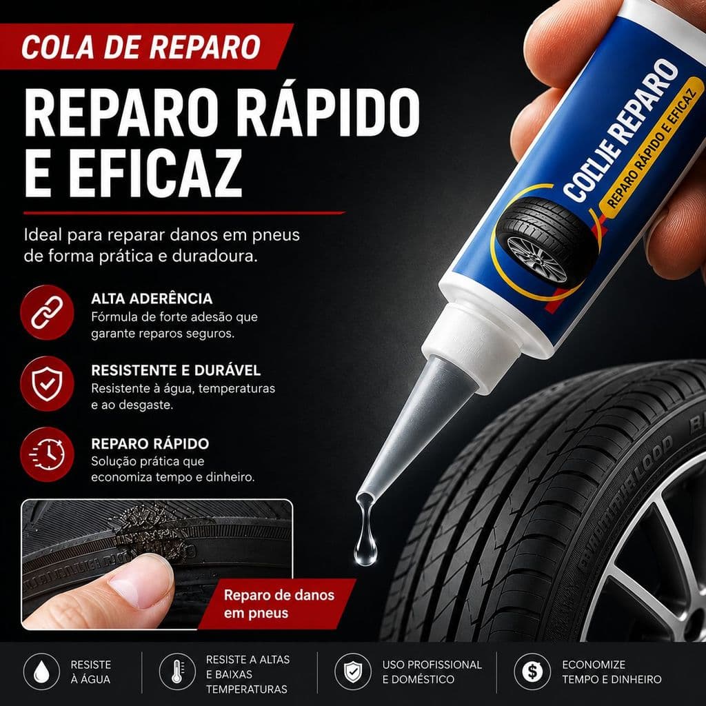 Líquido Colante para Solução de Reparos em Pneus e Borracha