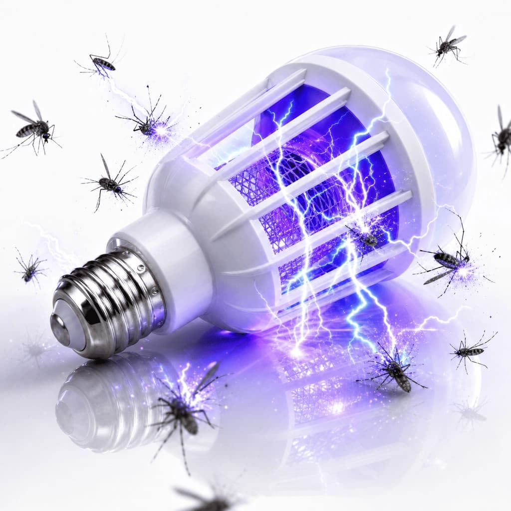 Lâmpada LED Bulbo Frio Mata Mosquito e Moscas Repelente 15W 110V Silenciosa Sem Química para Quartos