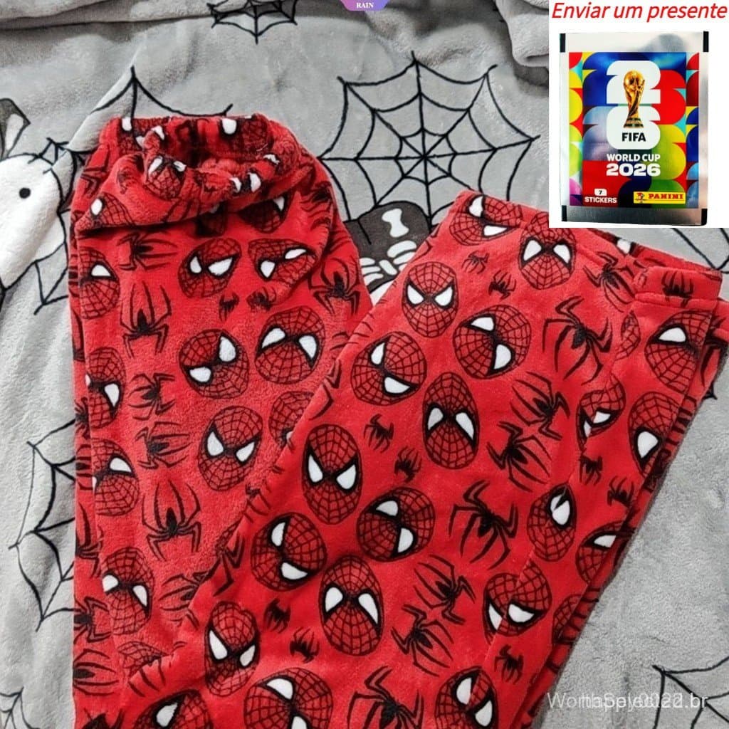 Pijama FCL Homem-Aranha Hello Kitty, calças largas de corte reto, estampa grossa [RAIN] LXRP BZ5K