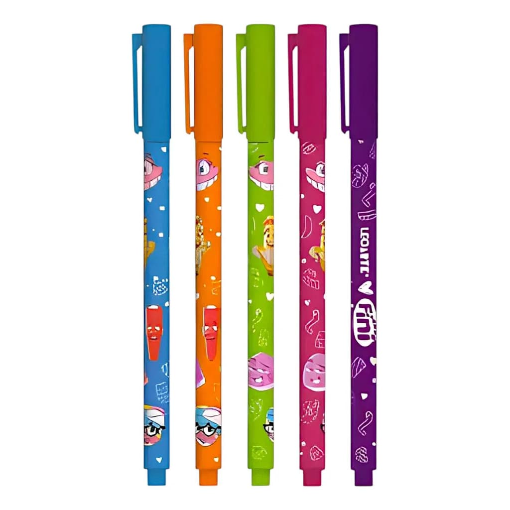 Kit Canetas Gel Multicoloridas 0.6mm Ponta Fina Leo&leo 10 Unidades Multicolorido Ciano