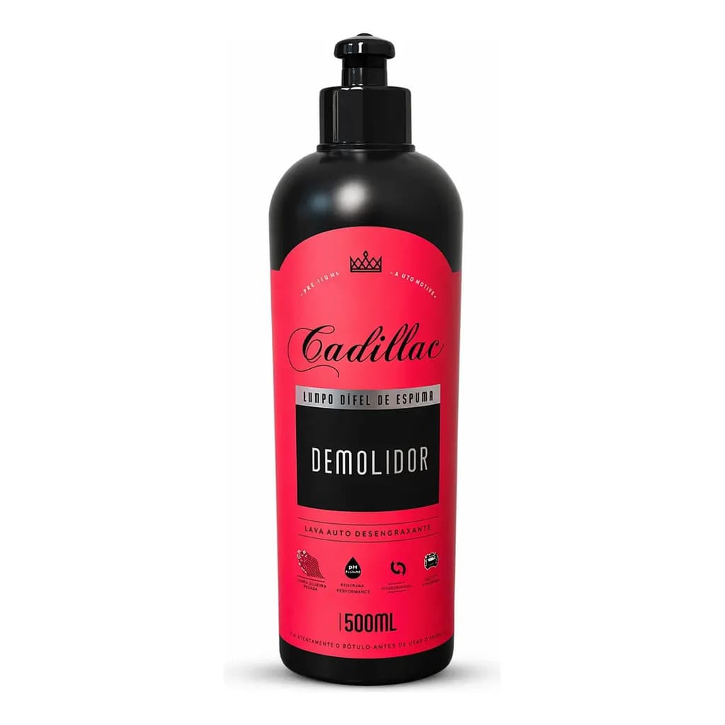 Lava Auto Desengraxante Shampoo Automotivo Alcalino Cadillac Demolidor 500ml
