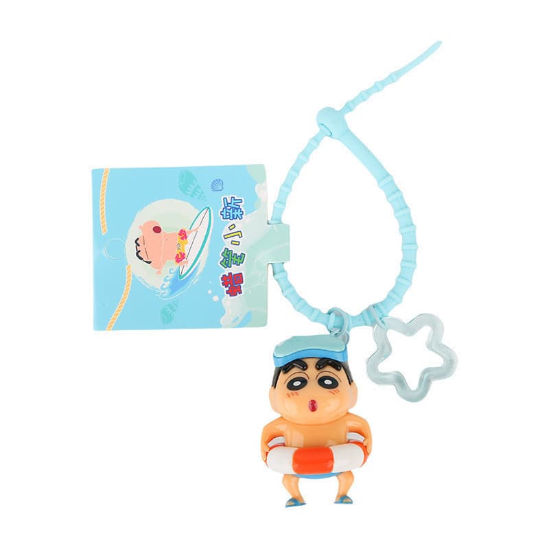 Bonito Shinchan Colorido Galvanizado Chaveiro Personagem Dos Desenhos Animados Boneca Estudante Mochila Pingente Decoraç
