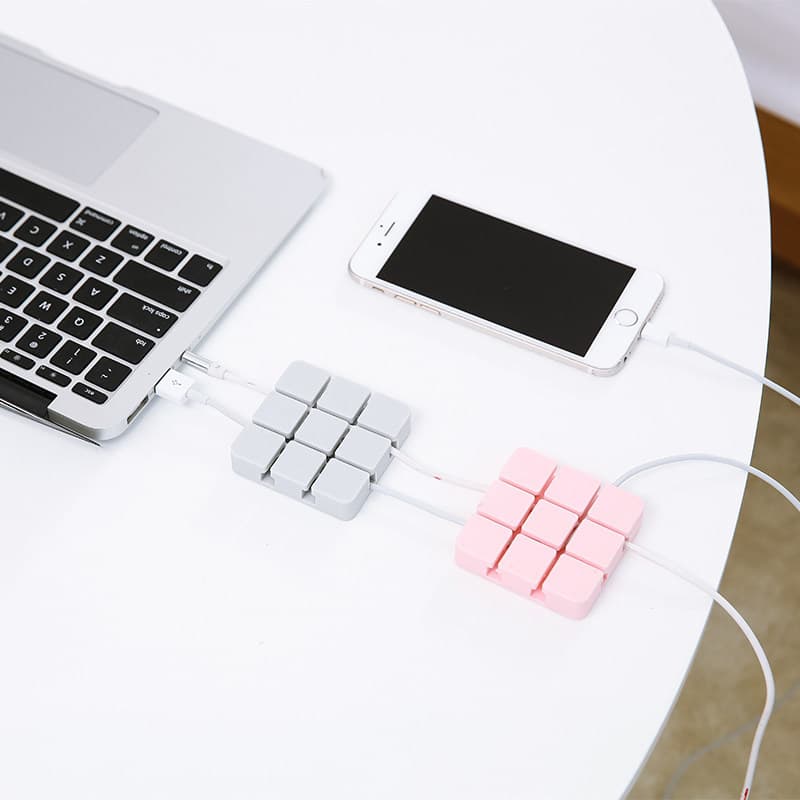 Estúdio Desktop Silicone auto-adesivo fio de fixação clipe de fio 3M adesivo dispositivo de fixação de fio organizador d