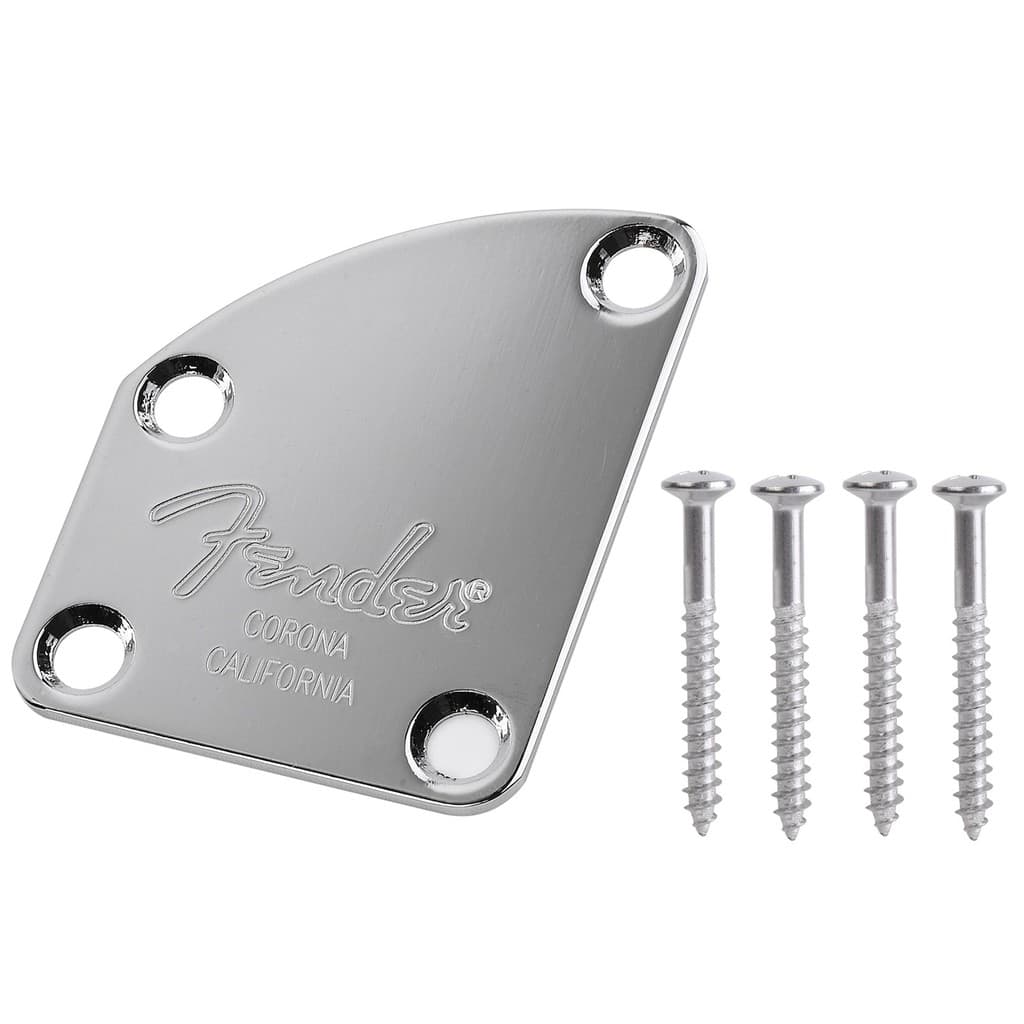 Placa de reforço curva de 4 furos para braço de guitarra/baixo elétrico Fender ST TL