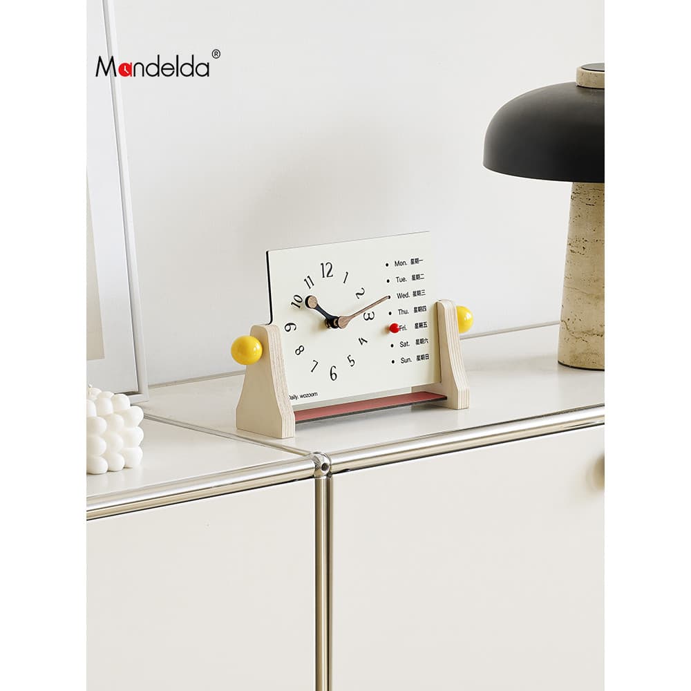 Mandelda marca coreana entrada pêndulo relógio de mesa decoração sala estar armário TV criativo decoração desktop