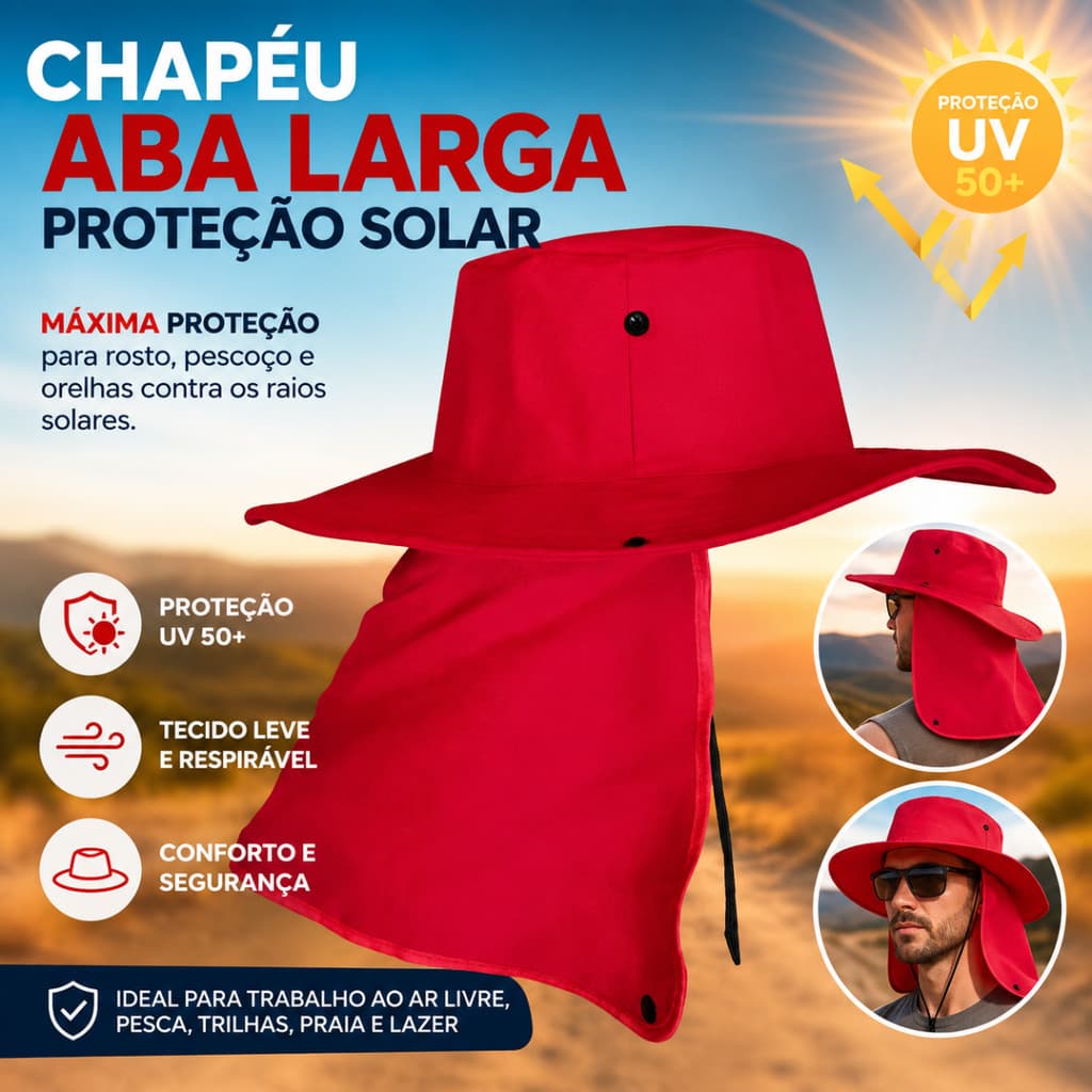 Chapéu de Pesca Australiano Respirável para Camping e Caminhadas Proteção Solar UV