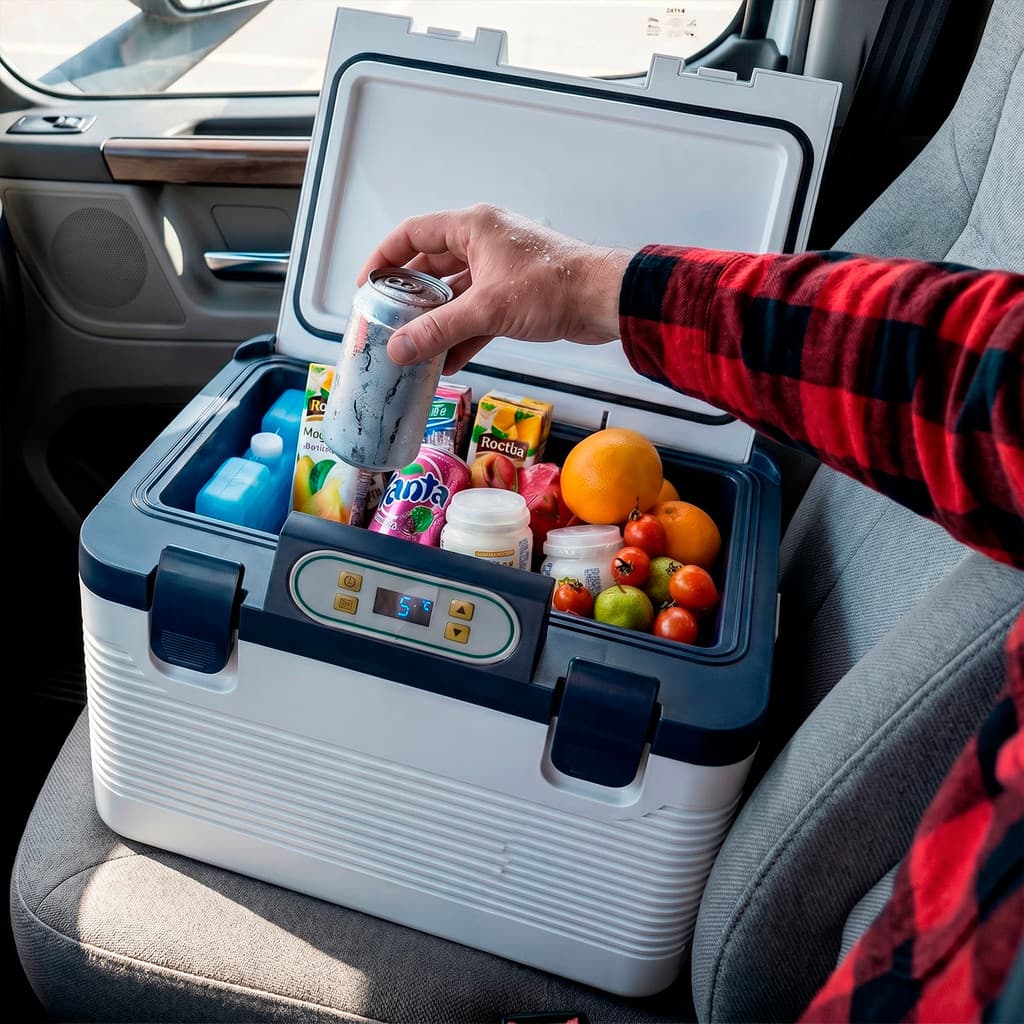 Caixa Termica Portatil 12v Mini Geladeira 19 Litros Cooler Premium Automotivo Para Caminhao Carro e Viagem