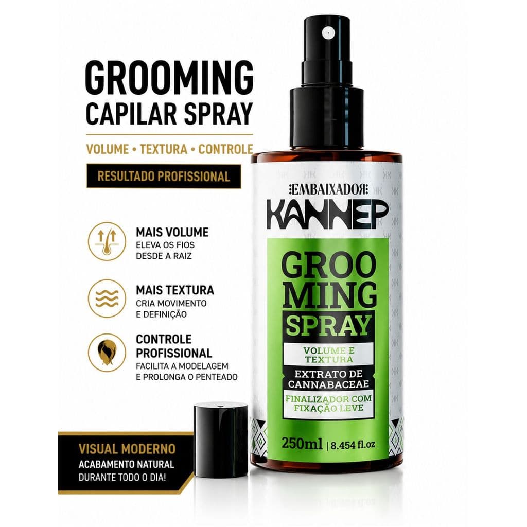 Grooming Texturizador Capilar Spray Kannep Embaixador 250ml