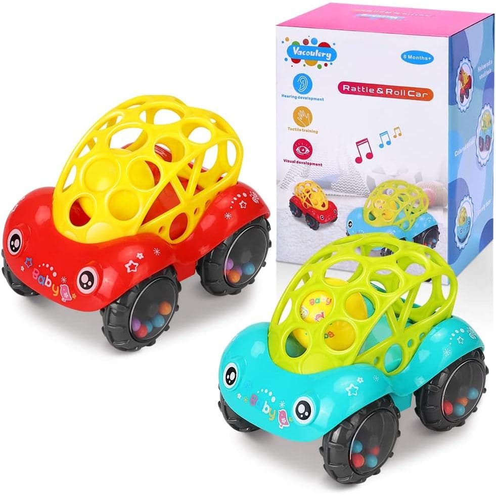 Brinquedo de Chocalho Macio para Bebê, Brinquedo de Chocalho para Carro para Bebês de 6-12 Meses, Brinquedos de Bola par
