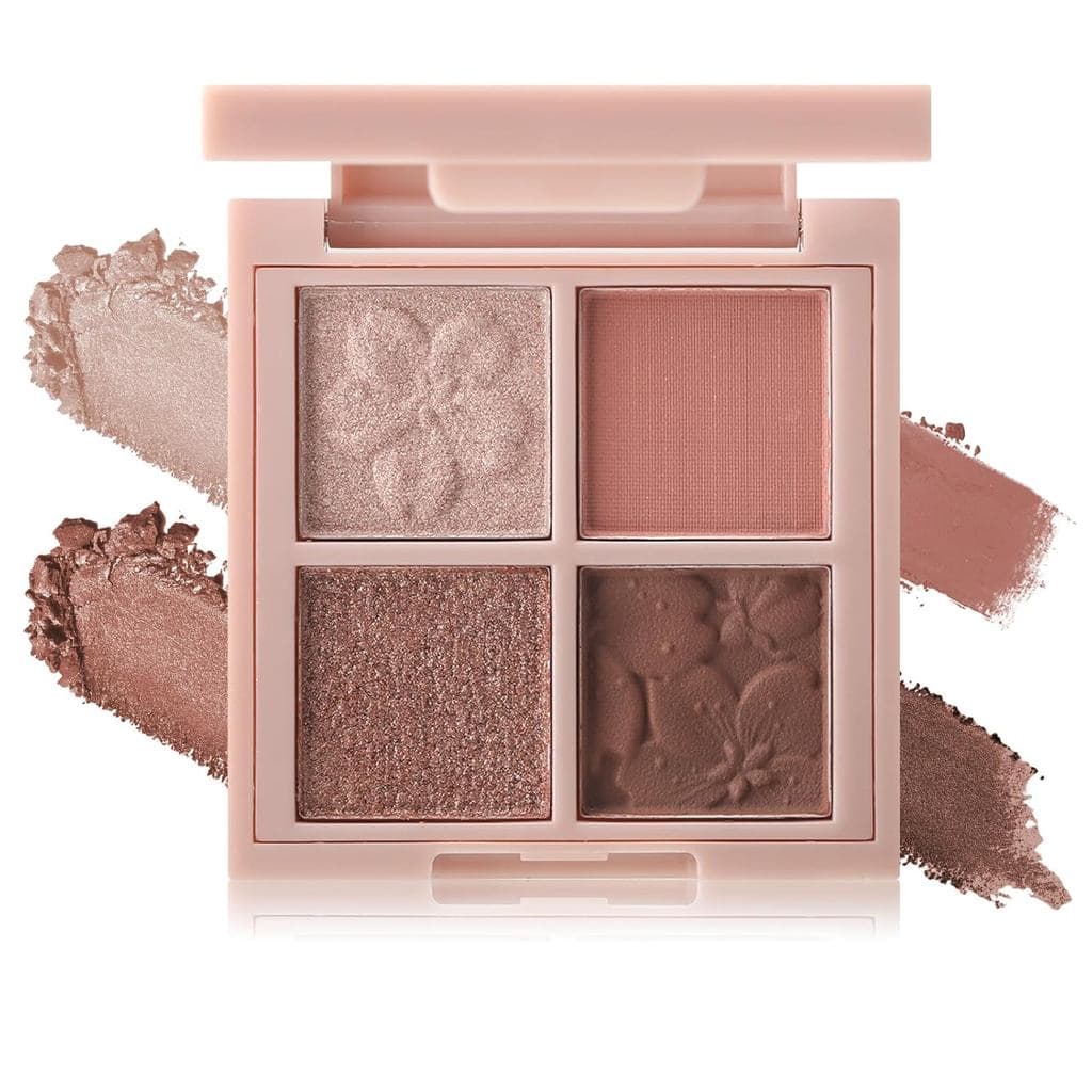 Paleta de Sombras Matte e Brilhantes - Kit à Prova d'Água e de Longa Duração com Tons Neutros de Marrom, Champagne e Tau