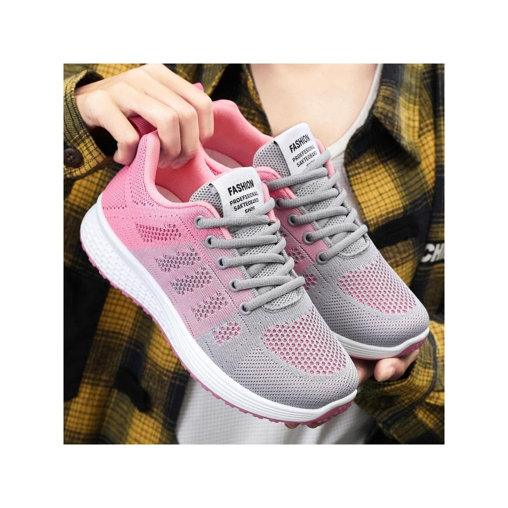 Sapatos femininos de verão de venda quente tênis de malha feminino leve All-match sapatos casuais femininos respirável a