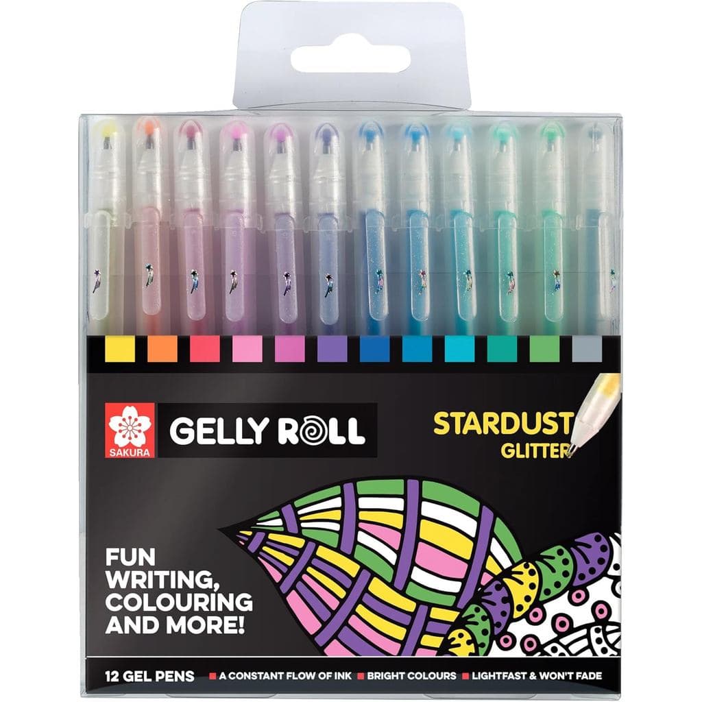 Conjunto de 12 Canetas Sakura Gelly Roll Stardust LWYK