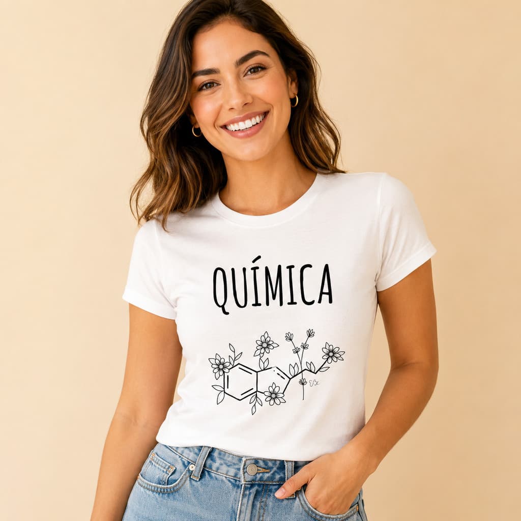 Camiseta  Química Baby Look Blusa Variados Variados 01Q2