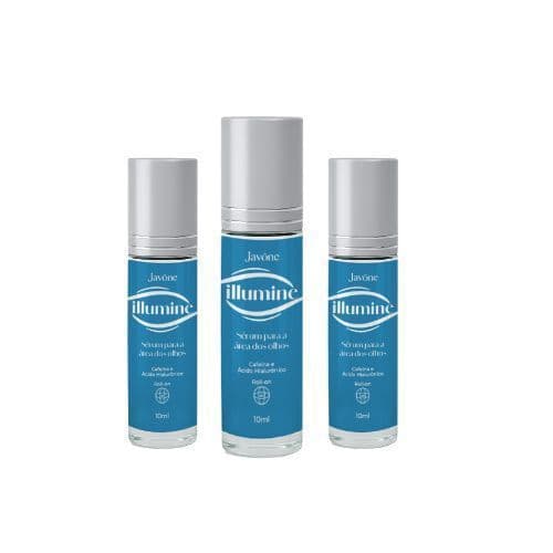 Kit 3 Séruns Roll-On para Área dos Olhos Illumine 10ml – Cafeína + Ácido Hialurônico