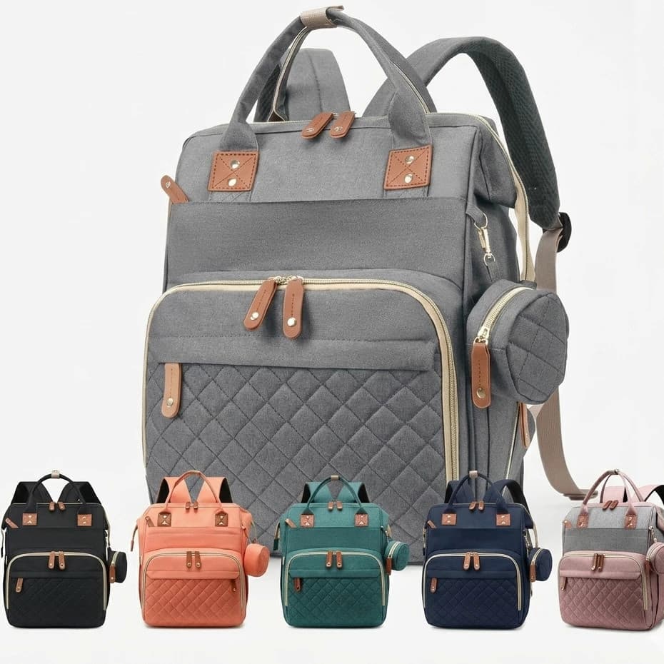 Mochila Bolsa Maternidade Mamãe Bebê Impermeável Porta mamadeira Fralda Creche Escola RAJORK
