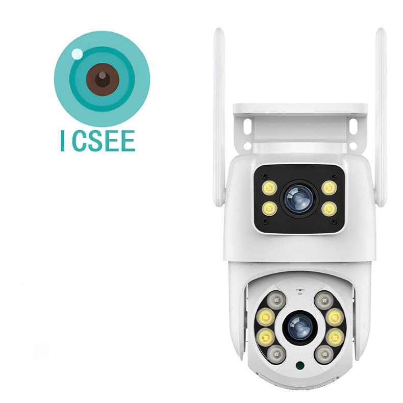 Câmera De Segurança Lente Dupla ICSEE IP66 Wi-Fi 360° Sensor Movimento Visão Noturna Giratória