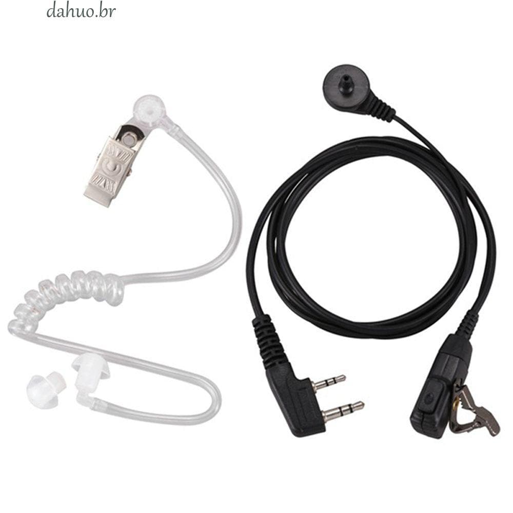 DAHUO PTT MIC Fone De Ouvido Orientação Ar Walkie Talkie Acessórios Rádio Tubo Acústico Oculto Microfone