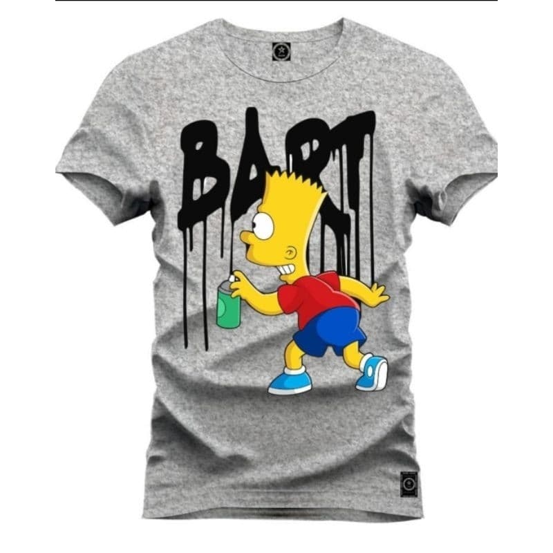camiseta  unissex 100% algodão Estampa  Bart Simpson pichando uso casual dia a dia envio imediato