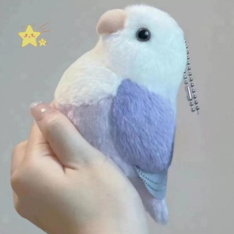 [JBTH] Papagaio-doveiro altamente realista, brinquedo de pelúcia com pingente de papagaio-doveiro, animal simulado reali