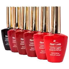 Kit esmalte em Gel Vermelho Real Love linha Light / 10ML unidade
