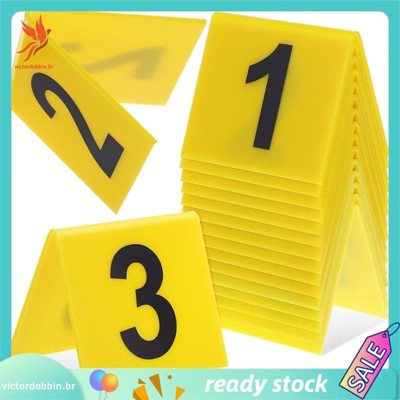 [victordobbin.br] Sinais De Número De Mesa Em Acrílico , Placa De Barraca Com Placas Numéricas 1-15 , Numeração , Para C