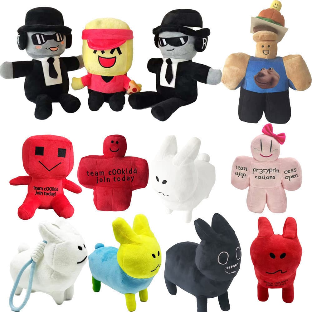 Produtos do jogo "Forgotten Opportunity", brinquedos de pelúcia de desenhos animados do Roblox, presentes infantis.   63
