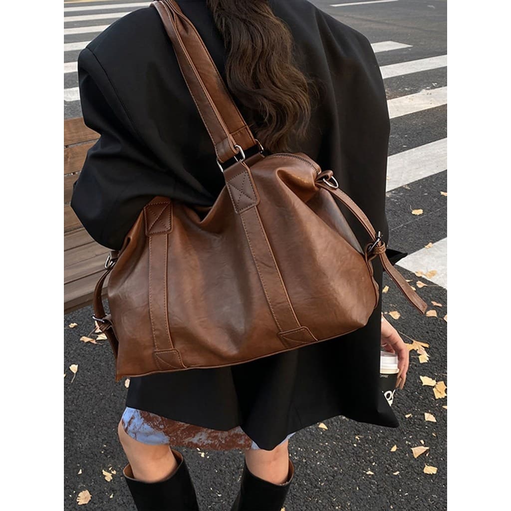 Japão Japão Japão Japão ⋆ンRevestimento Bolsa retrô de grande capacidade e um ombro Bolsa de mão de curta distância